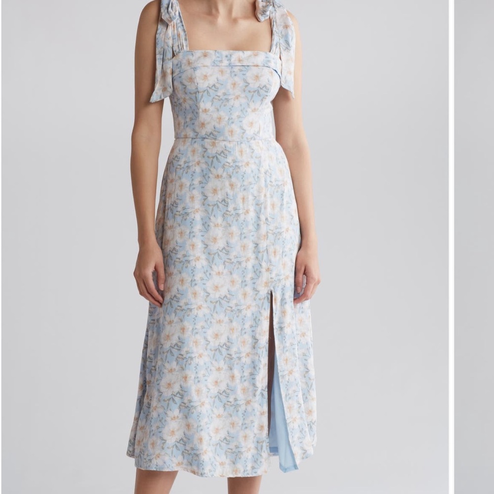NET Row A | Tie Shoulder MIDI Dress